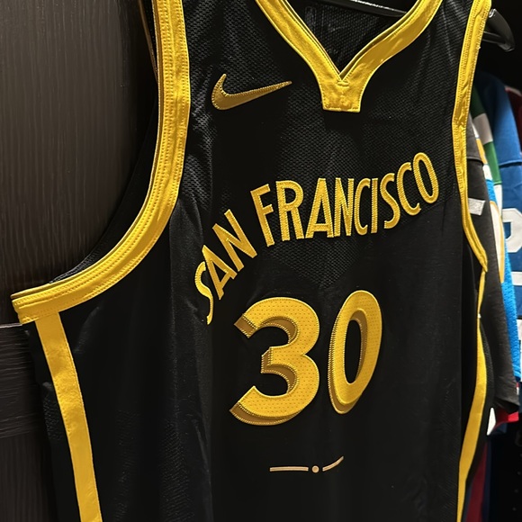 Nike Stephen Curry Golden State Warriors Authentic Jersey - City Edition - Black - Picture 3 of 7